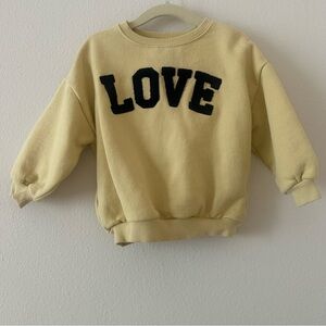 Zara Cream Yellow Sweatshirt size: 18 months